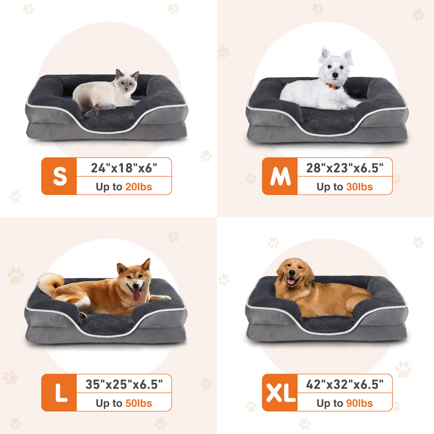 Pawsy Calming Orthopedic Dog Bed